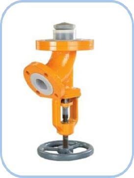 Y Type PFA Lined Flush Bottom Valve